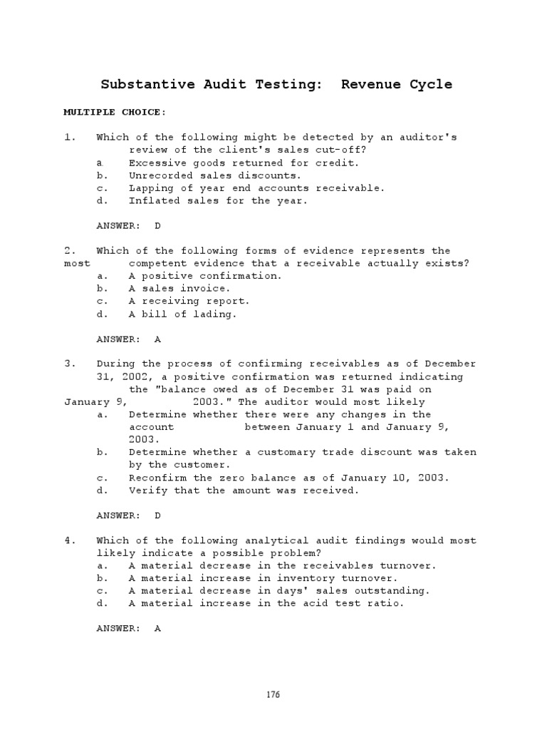 Sales Cut-off Testing in Audits | PDF | Audit | Debits And Credits