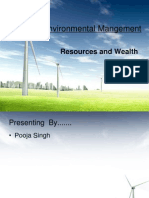 Environmental Mangement: Resources and Wealth