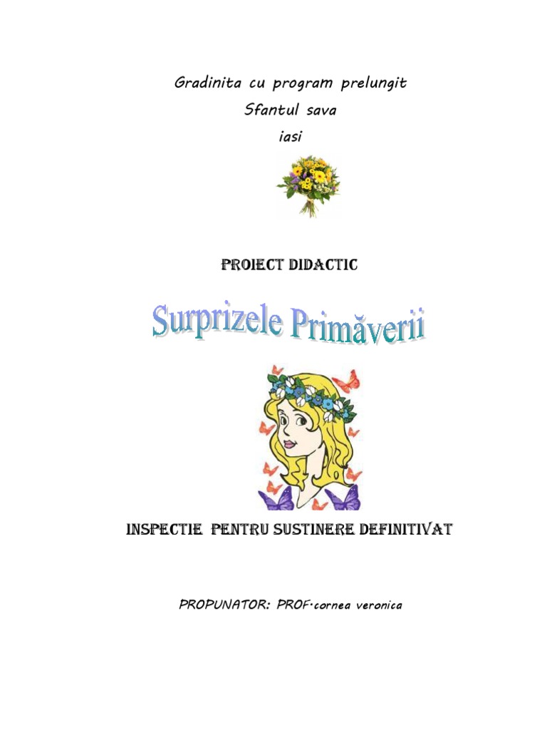 Proiect Didactic Primavara