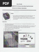 Spec Genesys 10 UV Scanning Spectrophotometer VisionLite Software