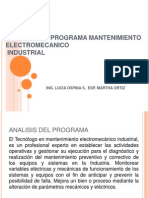 Analisis Del Programa Mantenimiento Electromecanico