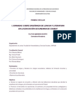 I Jornadas de Enseñanzas de Lengua y Literatura en Chubut - Primera Circular.pdf