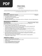 Glenn Laken Sample Janitor Resume