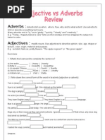 Adjectives X Adverbs Review