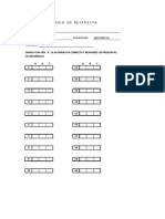 Hoja de Respuesta 1° - 4°básico