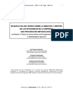 En Busca de Una Teoria Sobre La Medicion y Gestion de Los Intangibles en La Empresa. Una Aproximacion Metodologica