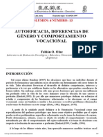 Autoeficacia, Diferencias de Género y Comportamiento Vocacional