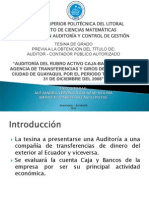Auditoría Financiera A Los Rubros Caja y Bancos