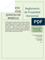 Reglamento Propiedad Horizontal Quintas de Morelia