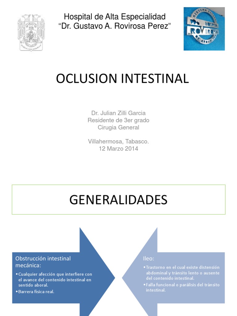 Oclusión Intestinal: Causas y Manejo | PDF | Medicina | Enfermedades y ...