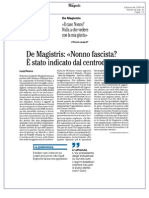 De Magistris - Nonno Fascista - E' Stato Indicato Dal Centro Destra