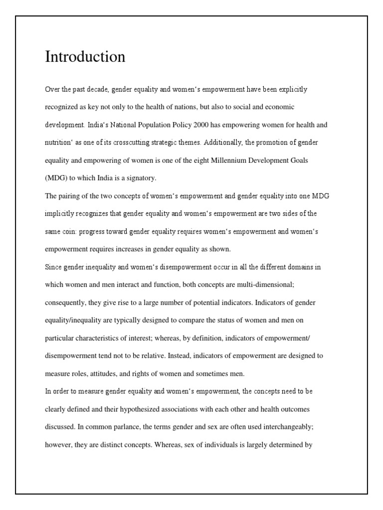 Women Empowerment | Download Free PDF | Empowerment | Gender