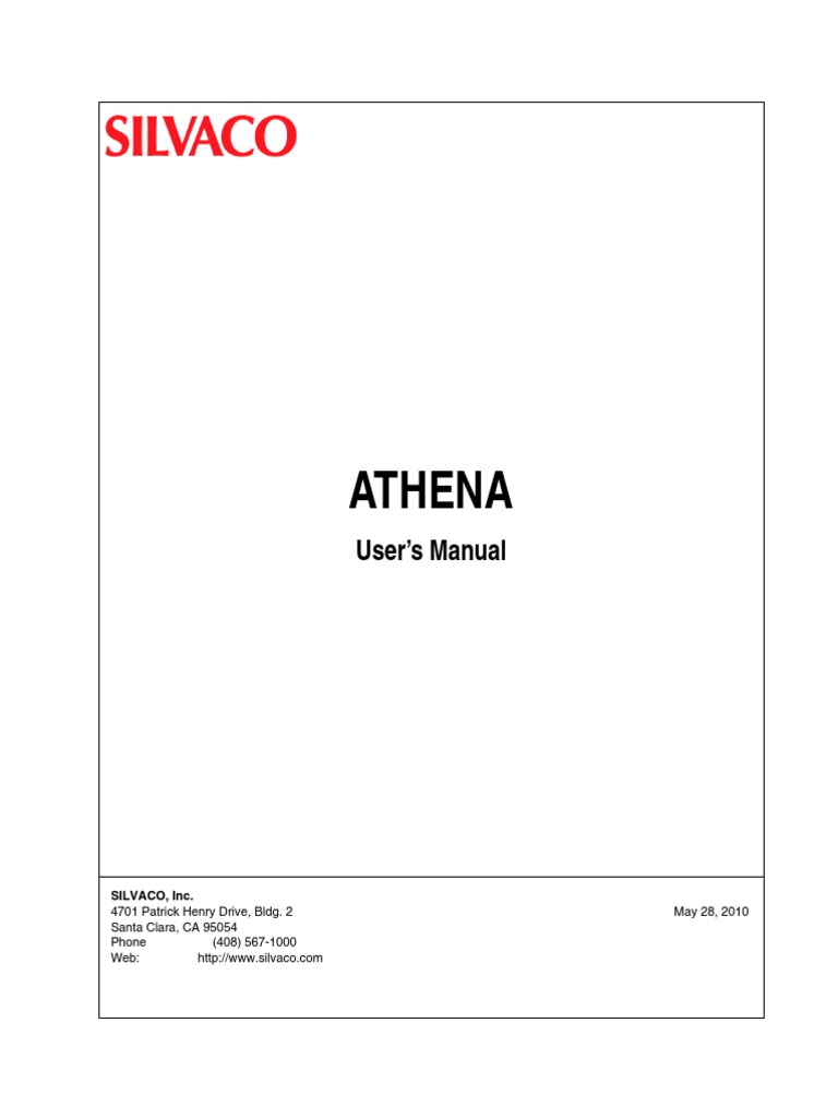 Athena Users Manual Pdf Materials Semiconductors