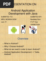 Download PPT On Android Application Development by Neet Soni SN215284282 doc pdf