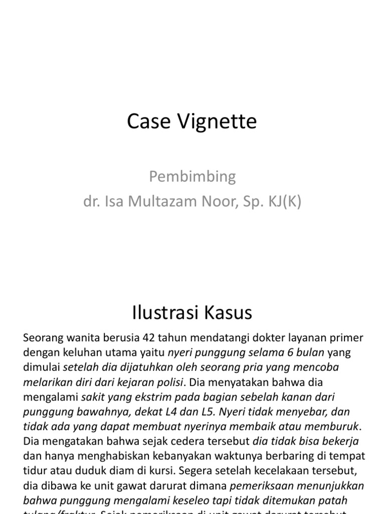 Case Vignette Psikosomatik