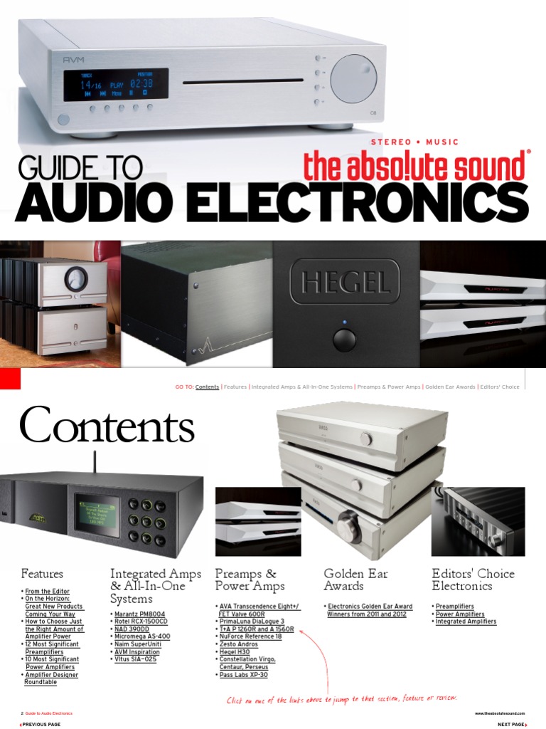 Guide To Audio Electronics 2012 | PDF | Loudspeaker | Amplifier