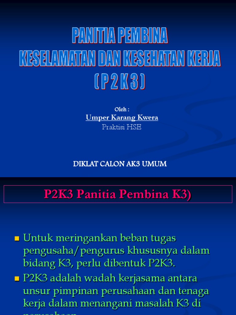 Struktur dan Fungsi P2K3 dalam K3 | PDF