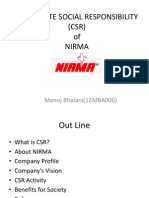 Download Nirma Corporate Social Responsibility Csr by Manoj Bhalani SN215290294 doc pdf