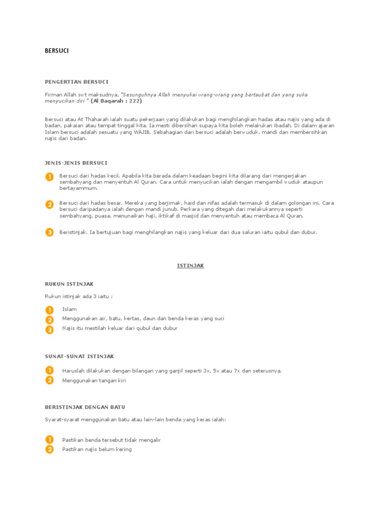 Pengertian Bersuci