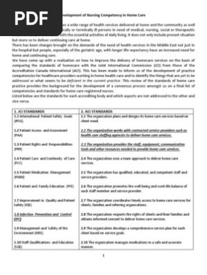 Home Care Standards Pdf