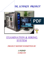 Computer Science Project: Examination & Hiring System