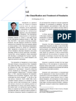 Current Progress in the Classification and Treatment of Headache