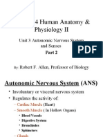 BIO 1414 Human Anatomy & Physiology II: Unit 3 Autonomic Nervous System and Senses