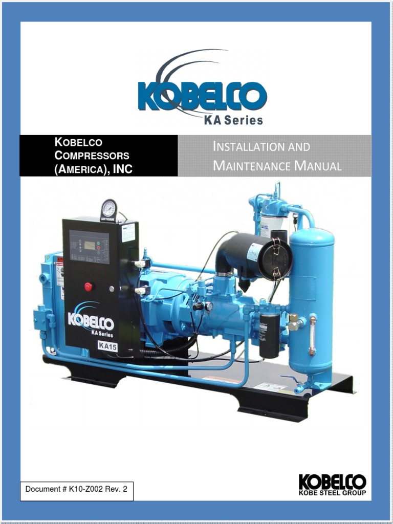 Kobelco Air Compressor Manual | PDF | Valve | Lubricant