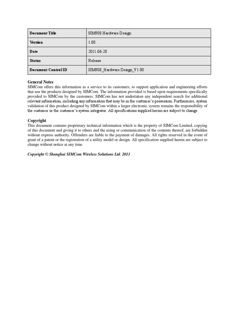 General Notes: Document Title Date Status Document Control ID | PDF ...