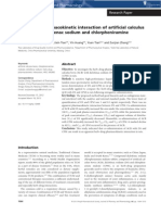 Herb–drug pharmacokinetic interaction of artiﬁcial calculus