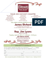 Flyer For James Erhrhard April 22 Event With Host Cmte