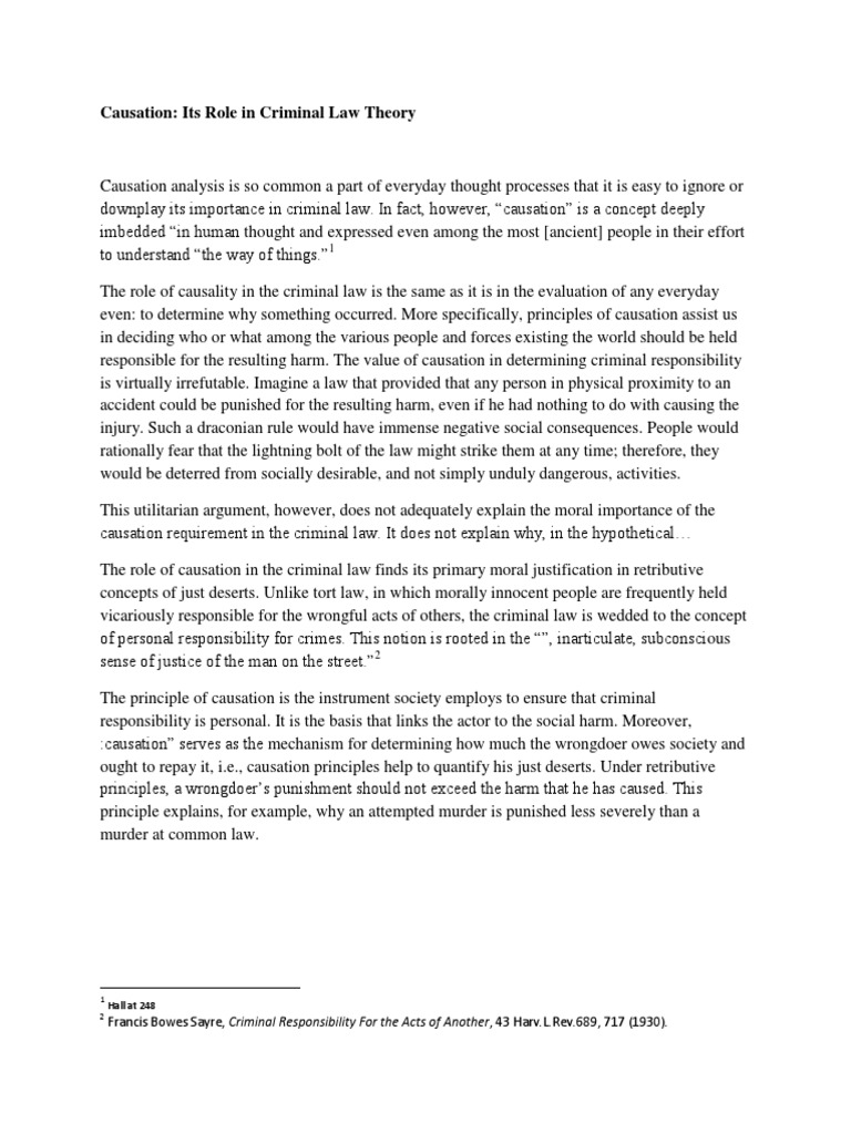 what is a causation in legal terms
