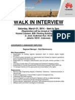 Huawei Walk in Interview - Jakarta Mar 01, 2014