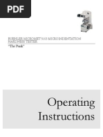 Microindentation Hardness Operating Instructions