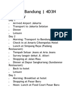 Jakarta Bandung - 4D3N Itinerary