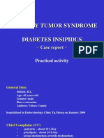 Pituitary Tumor Syndrome Diabetes Insipidus: Case Report