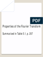 Fourier Transform Properties