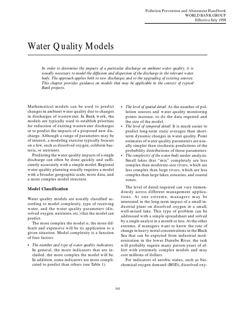 18 Water Quality Management PDF Water Quality Sewage Treatment