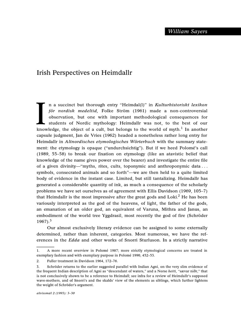 Exploring Heimdallr in Norse Mythology | PDF | Norse Mythology ...