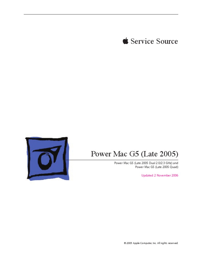 Apple Power Mac G5 Quad 2 5 Dual 2 0 2 3 Ghz Service Repair Manual |  Airport | Macintosh