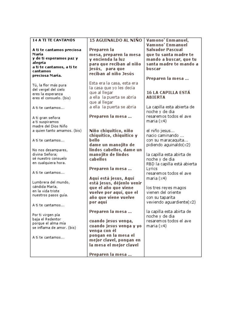 Aguinaldos 2013 | PDF | María, madre de Jesús | Navidad