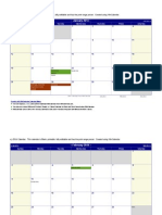 Blank Editable January 2014 Calendar