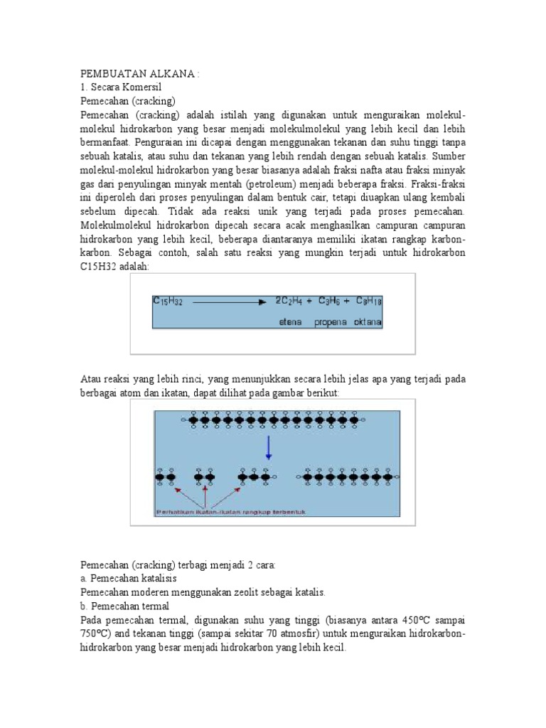 PEMBUATAN ALKANA