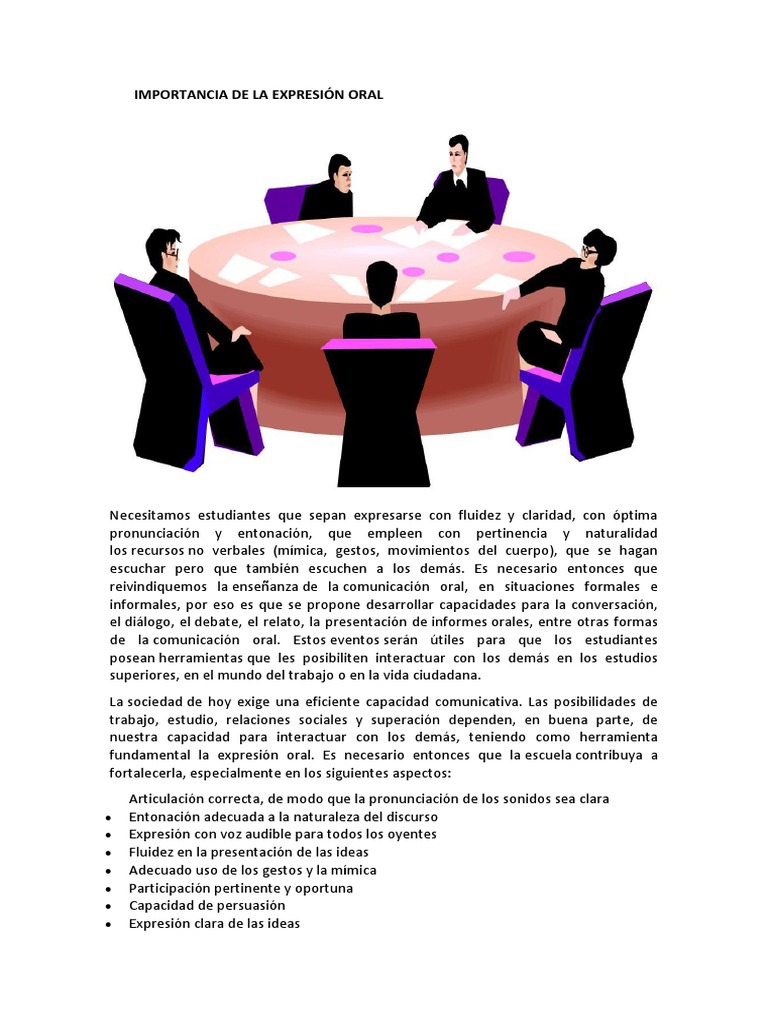 IMPORTANCIA DE LA EXPRESIÓN Y LA COMPRENSIÓN ORAL