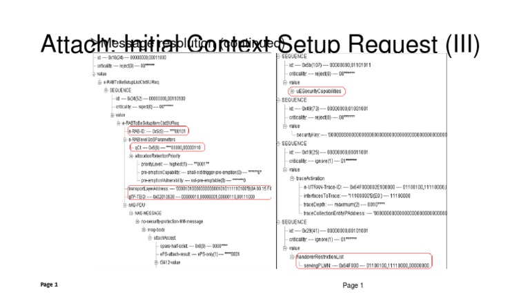Attach - Initial Context Setup Request (III) | PDF