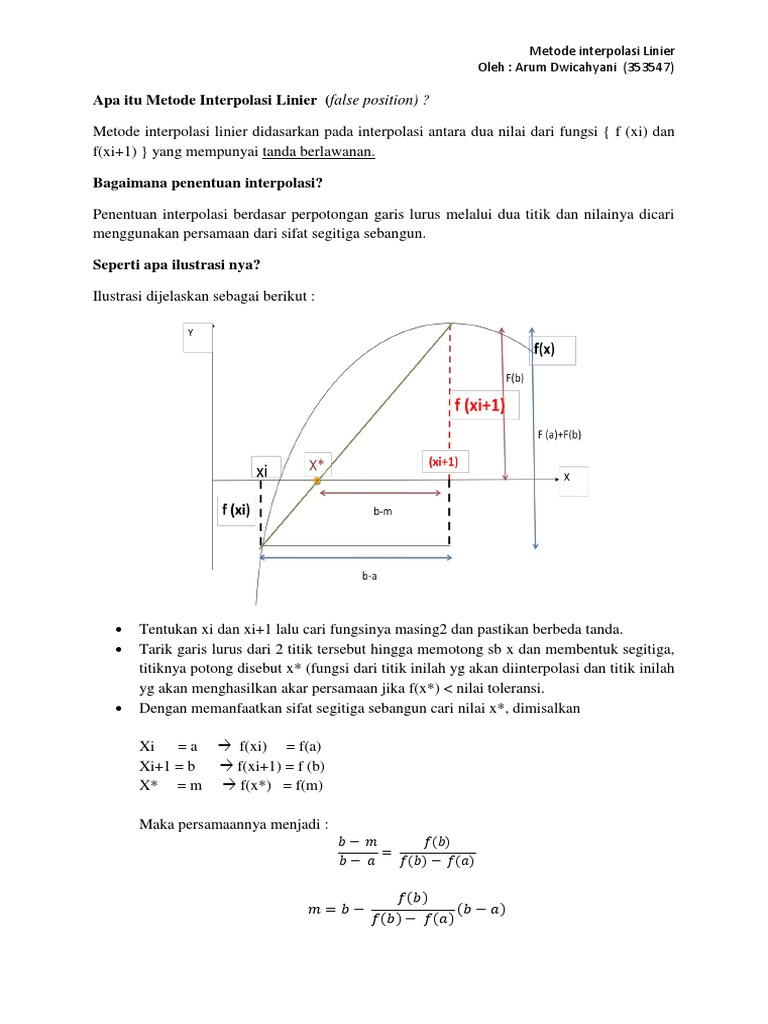 Metode Interpolasi Linier