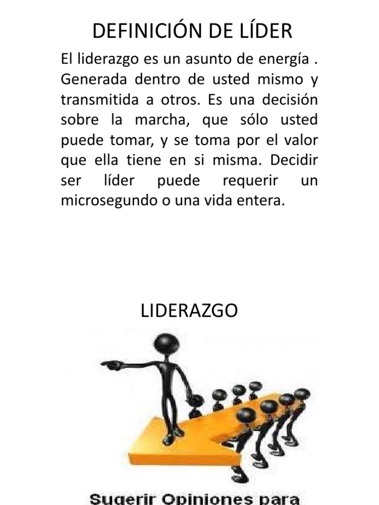 Definición Lider 1 | PDF | Innovación | Liderazgo