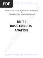 EE6201 Circuit Theory Regulation 2013 Lecture Notes