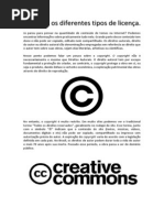 Tipos de licença