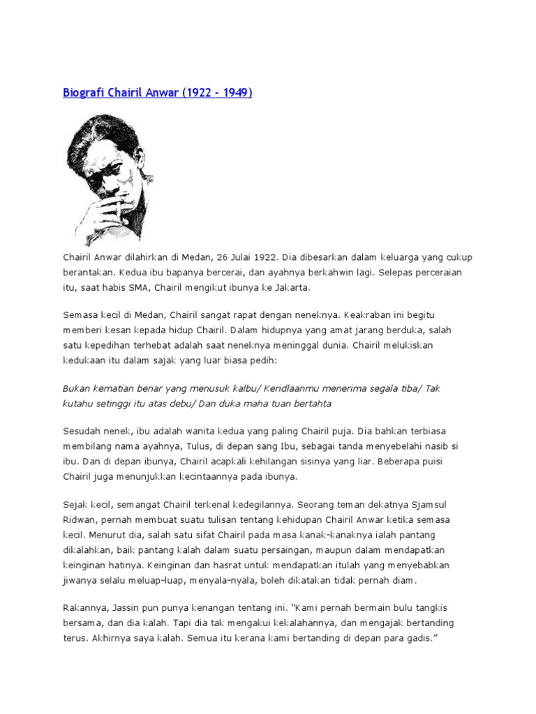 Puisi Tentang Ibu Chairil Anwar 1001 Kumpulan Puisi Terbaik